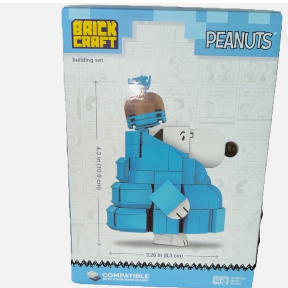 Peanuts Snoopy Puffer Jacket Building Set – 188 Piece Collectible DIY Block New - Picture 2 of 2